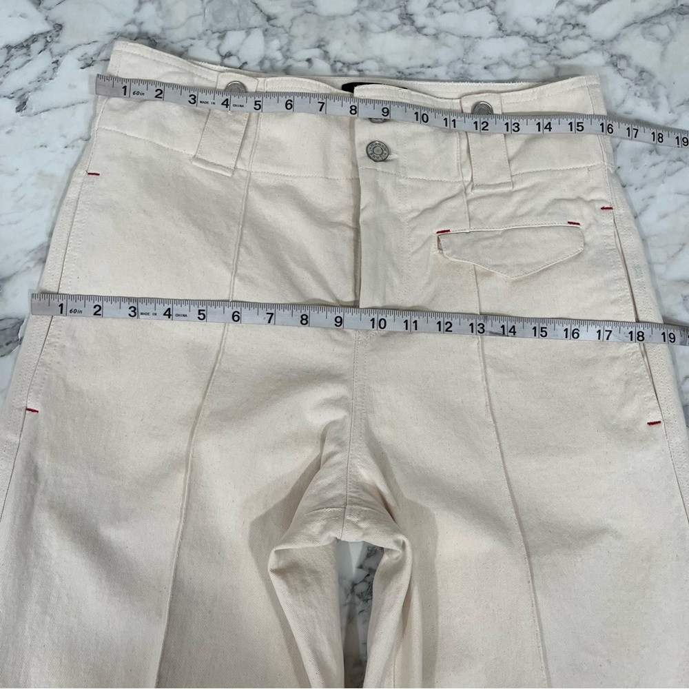 Isabel Marant Pants Creamy White (Ecru) Dilemony Denim Trousers 38 U.S Size 6 - Picture 9 of 16